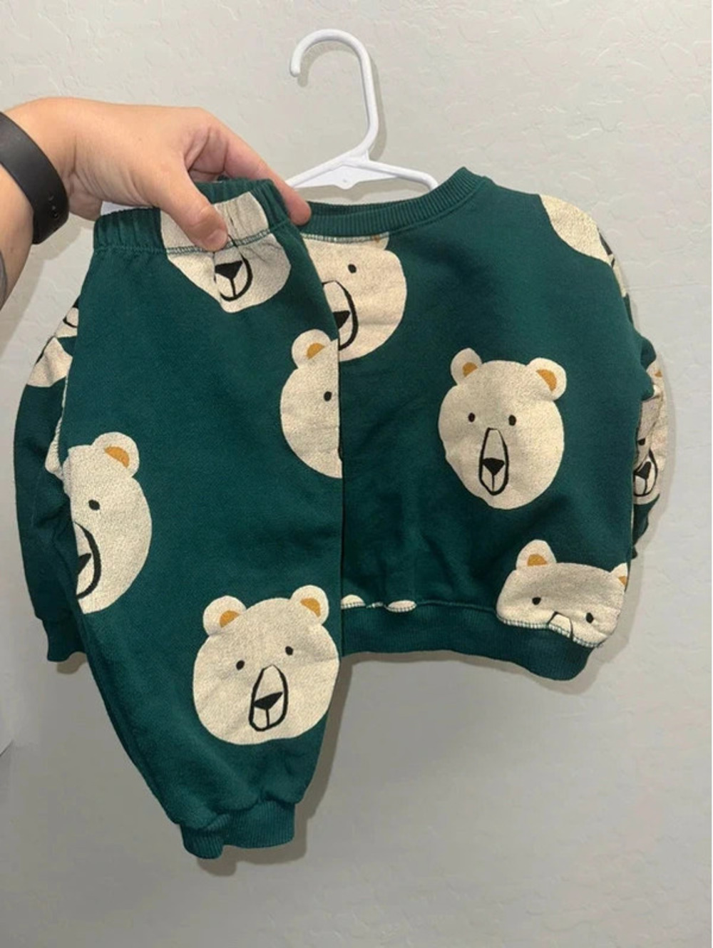 Zara 12-18 mo fleece line bear set